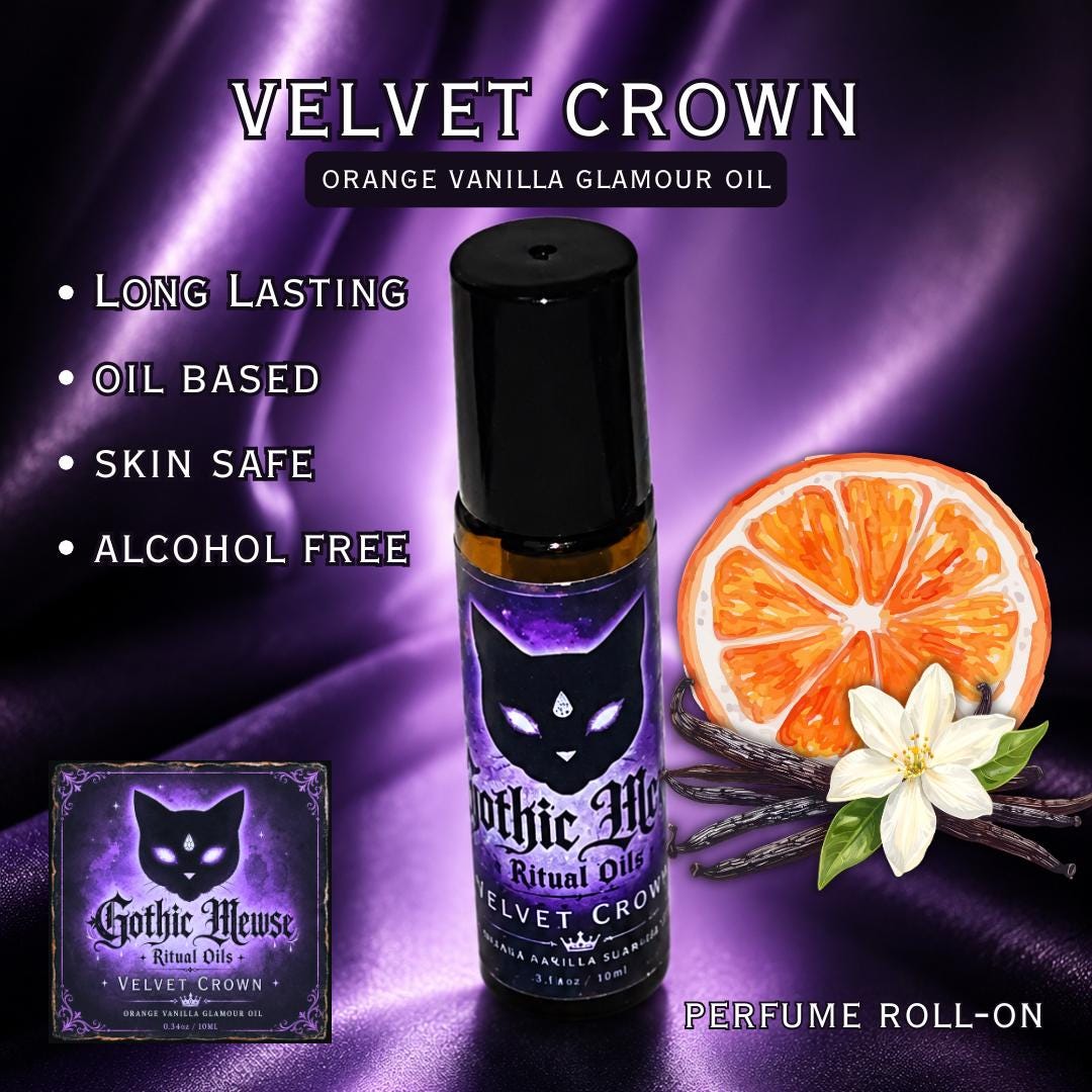 Velvet Crown bottle: long lasting, oil based, skin safe, alcohol free, 10 ml